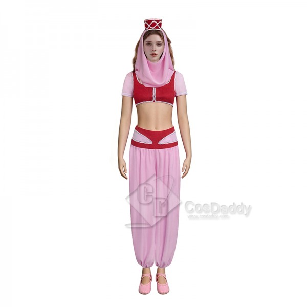Cosdaddy I Dream of Jeannie Cosplay Jeannie Costume Red Dress Halloween Outfits