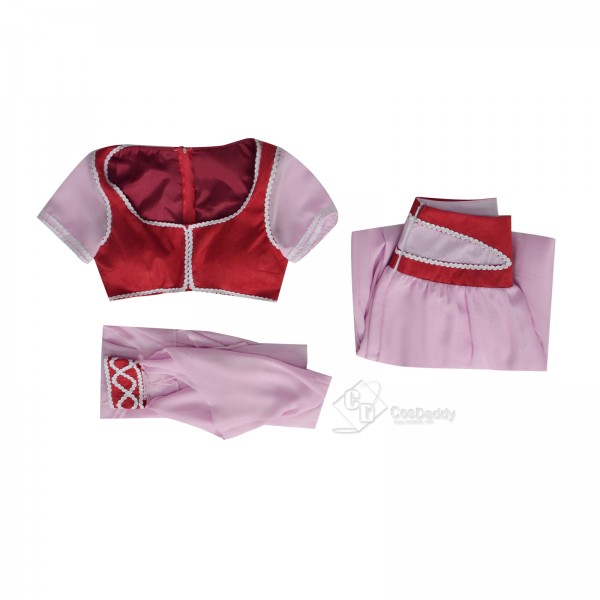 Cosdaddy I Dream of Jeannie Cosplay Jeannie Costume Red Dress Halloween Outfits