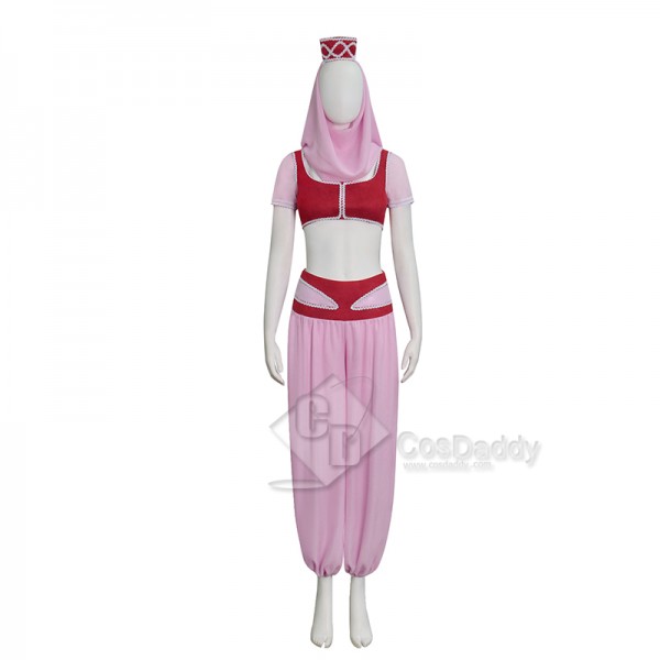 Cosdaddy I Dream of Jeannie Cosplay Jeannie Costume Red Dress Halloween Outfits