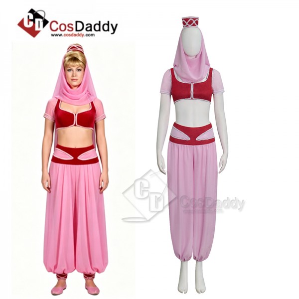 Cosdaddy I Dream of Jeannie Cosplay Jeannie Costume Red Dress Halloween Outfits