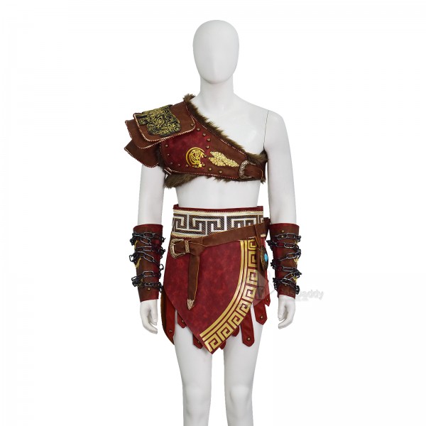 Kratos Cosplay Costume Martial Deity Leather Battle Armor Underlayer Halloween Outfit 