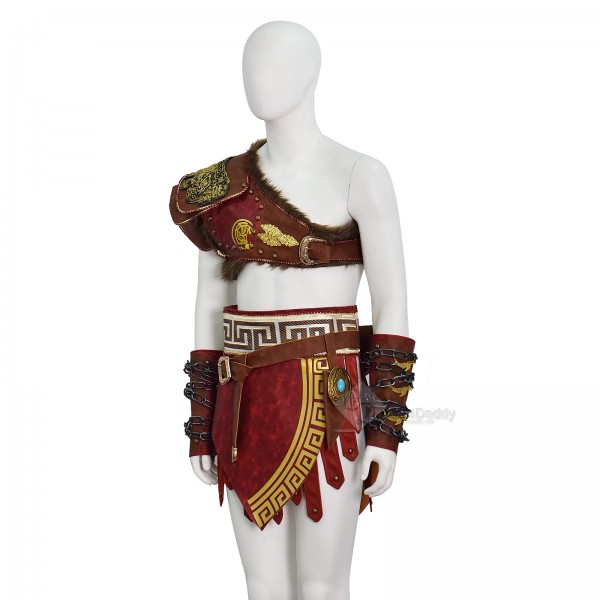 Kratos Cosplay Costume Martial Deity Leather Battle Armor Underlayer Halloween Outfit 