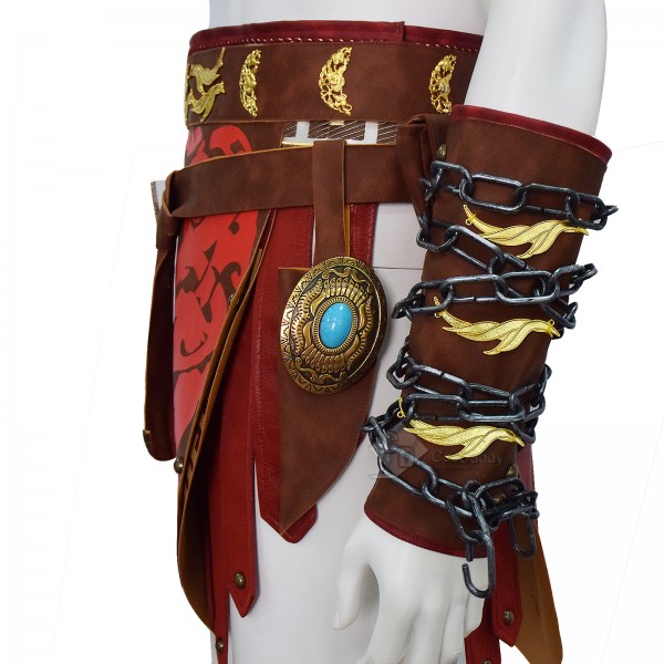 Martial Deity Kratos Cosplay Costume Leather Battle Armor Cosplay Halloween Outfit 
