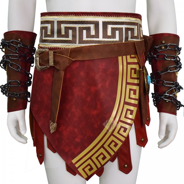 Martial Deity Kratos Cosplay Costume Leather Battle Armor Cosplay Halloween Outfit 