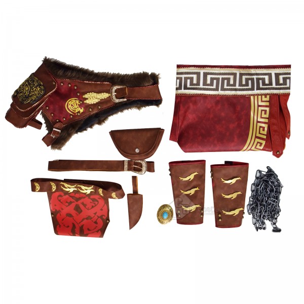 Martial Deity Kratos Cosplay Costume Leather Battle Armor Cosplay Halloween Outfit 