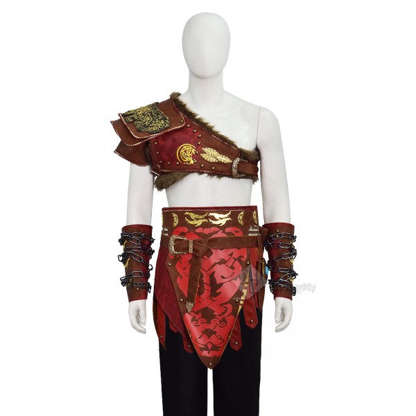 Martial Deity Kratos Cosplay Costume Leather Battle Armor Cosplay Halloween Outfit 
