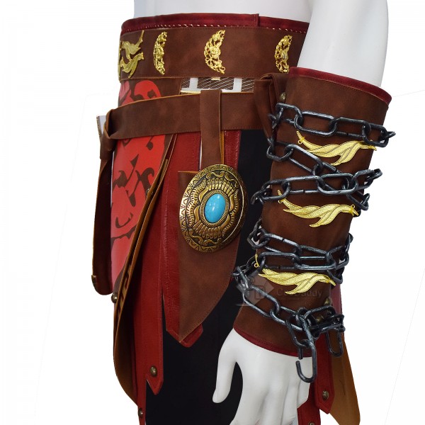 Martial Deity Kratos Cosplay Costume Leather Battle Armor Cosplay Halloween Outfit 