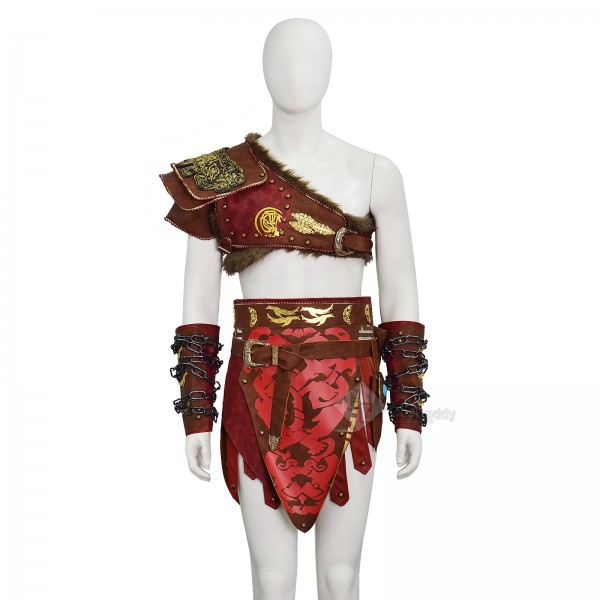 Martial Deity Kratos Cosplay Costume Leather Battle Armor Cosplay Halloween Outfit 
