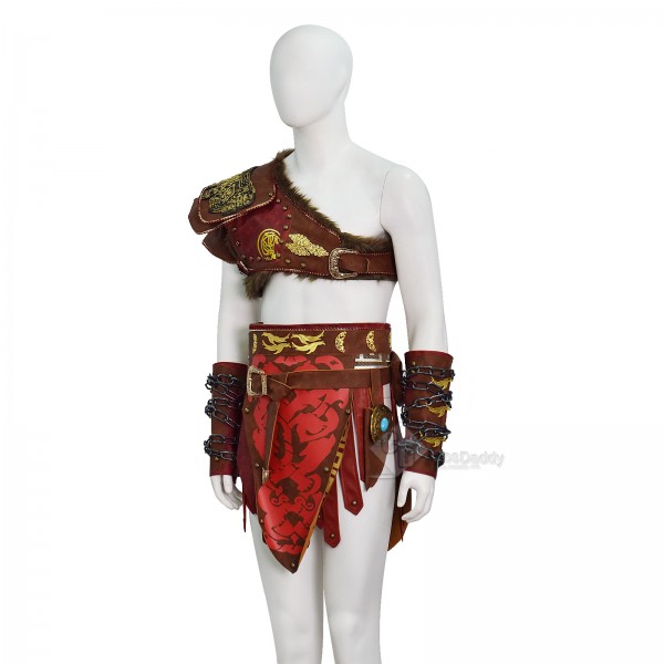 Martial Deity Kratos Cosplay Costume Leather Battle Armor Cosplay Halloween Outfit 