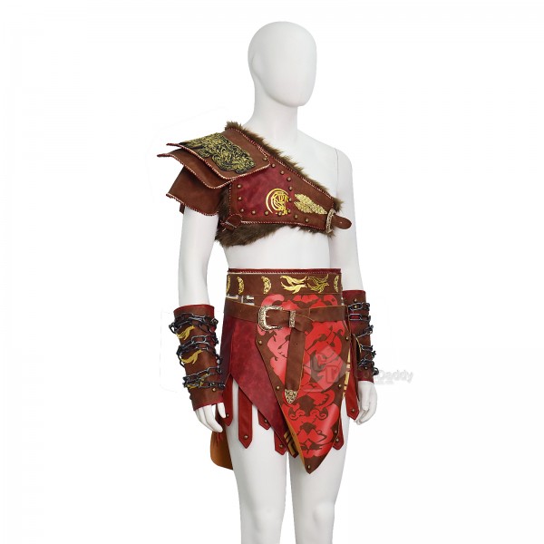 Martial Deity Kratos Cosplay Costume Leather Battle Armor Cosplay Halloween Outfit 