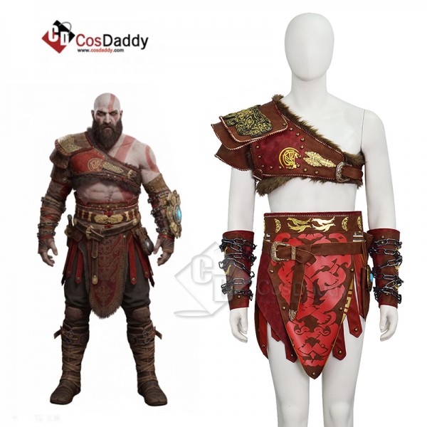 Martial Deity Kratos Cosplay Costume Leather Battl...