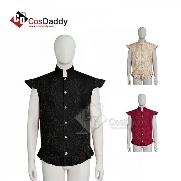 Cosdaddy Doctor Raised Jacquard Ruffle Vest Men Vi...