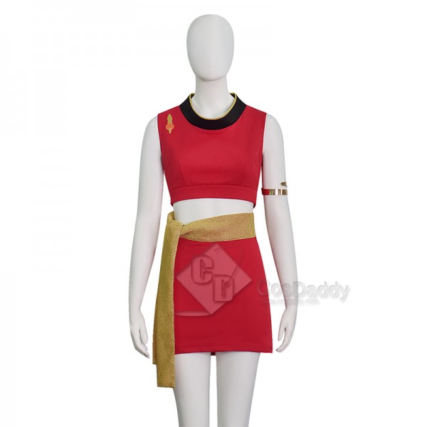 Cosdaddy Star Trek Beyond Uhura Engineer Crewman Vest With Red Dress Two Piece