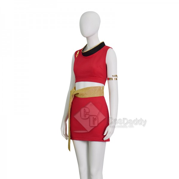 Cosdaddy Star Trek Beyond Uhura Engineer Crewman Vest With Red Dress Two Piece
