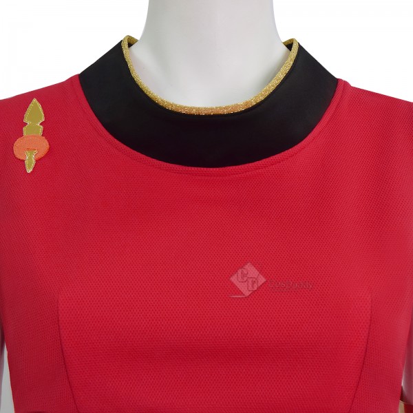 Cosdaddy Star Trek Beyond Uhura Engineer Crewman Vest With Red Dress Two Piece