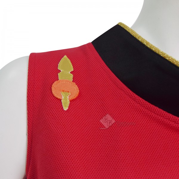 Cosdaddy Star Trek Beyond Uhura Engineer Crewman Vest With Red Dress Two Piece