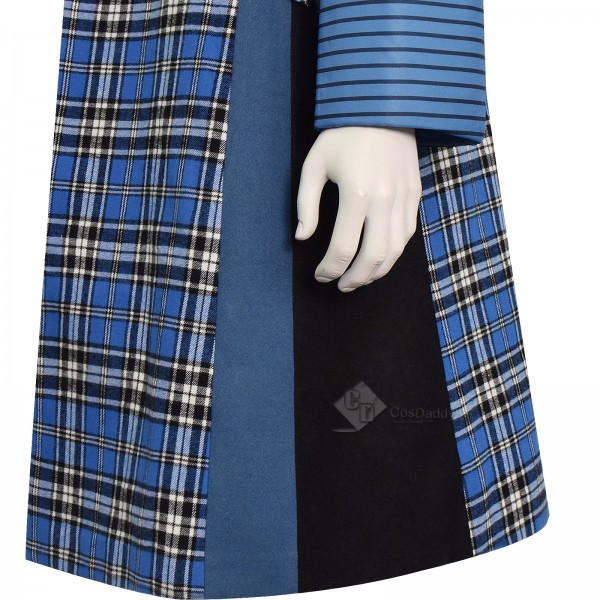 CosDaddy Doctor Who sixth 6th Doctor Colorful Lattice Jacket Coat Suit 