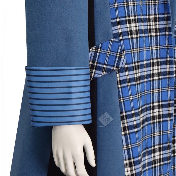 CosDaddy Doctor Who sixth 6th Doctor Colorful Lattice Jacket Coat Suit 