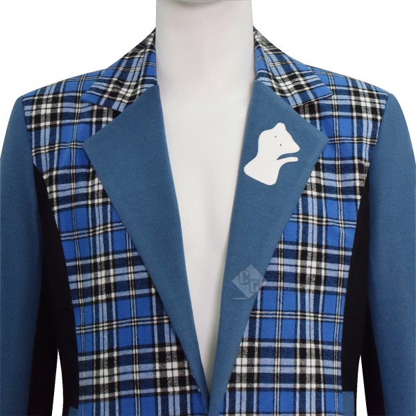 CosDaddy Doctor Who sixth 6th Doctor Colorful Lattice Jacket Coat Suit 
