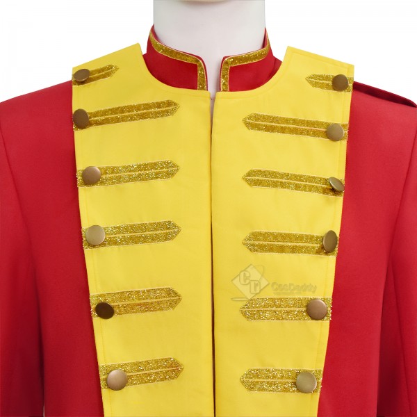 Cosdaddy George Washington Cosplay Costume Red Gold Long Military Coat Halloween Outfit 