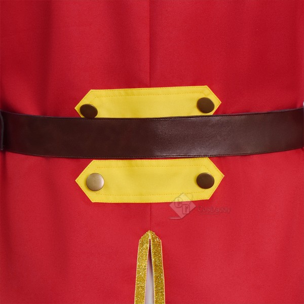 Cosdaddy George Washington Cosplay Costume Red Gold Long Military Coat Halloween Outfit 