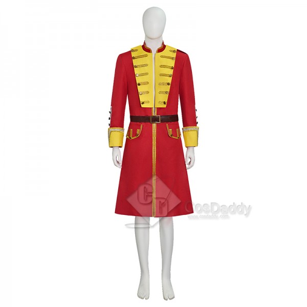 Cosdaddy George Washington Cosplay Costume Red Gold Long Military Coat Halloween Outfit 