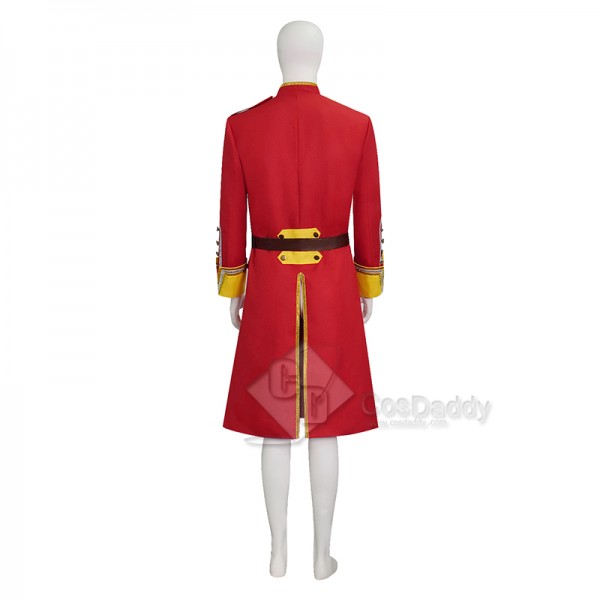 Cosdaddy George Washington Cosplay Costume Red Gold Long Military Coat Halloween Outfit 