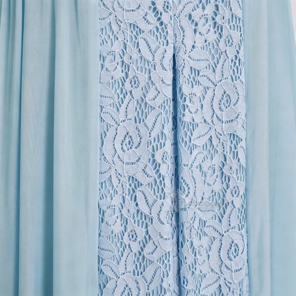Cosdaddy Star Wars Padme Amidala Cosplay Dress Light Blue Lace Chiffon Dress