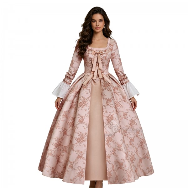 Cosdaddy Dangerous Liaisons Rococo Ball Gown Vintage 18th Court Marie Antoinette Pink Costume