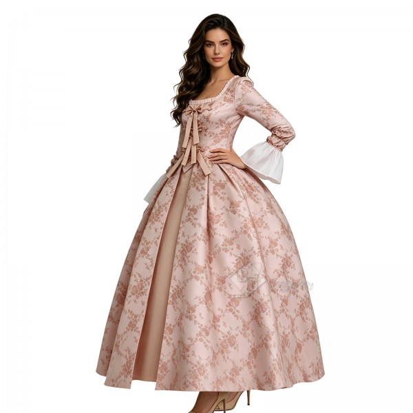 Cosdaddy Dangerous Liaisons Rococo Ball Gown Vintage 18th Court Marie Antoinette Pink Costume