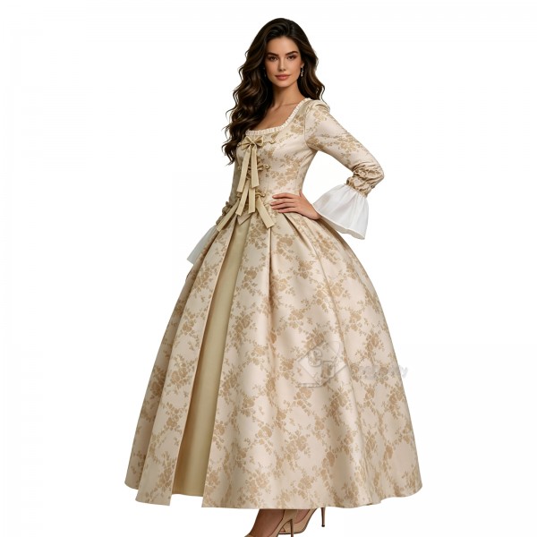 Cosdaddy Dangerous Liaisons Rococo Ball Gown Vintage 18th Court Marie Antoinette Champagne Costume