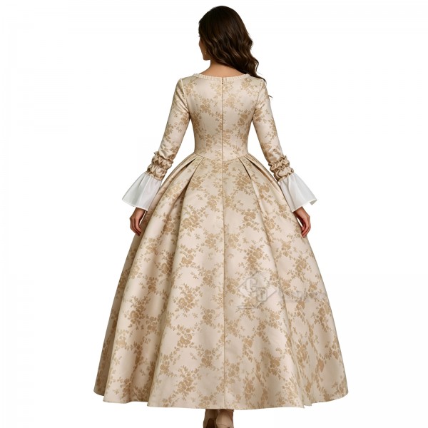 Cosdaddy Dangerous Liaisons Rococo Ball Gown Vintage 18th Court Marie Antoinette Champagne Costume