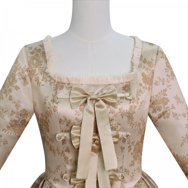 Cosdaddy Dangerous Liaisons Rococo Ball Gown Vintage 18th Court Marie Antoinette Champagne Costume