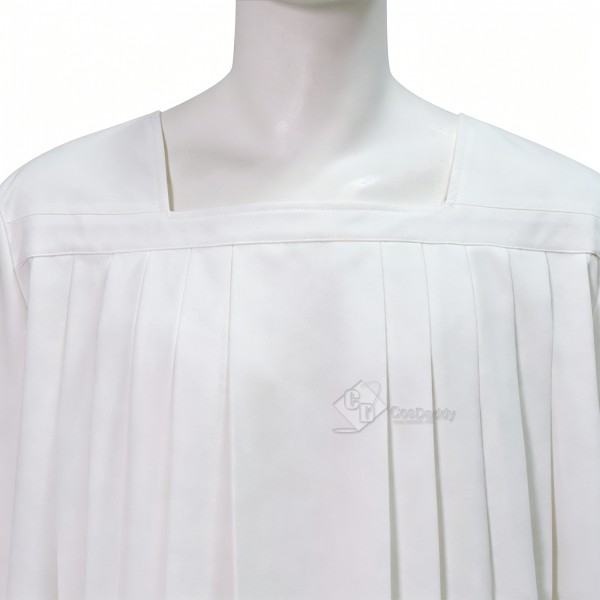 Cosdaddy White Pleated Lace Surplice Roman Catholic Liturgical Vestment Short Clergy Robe