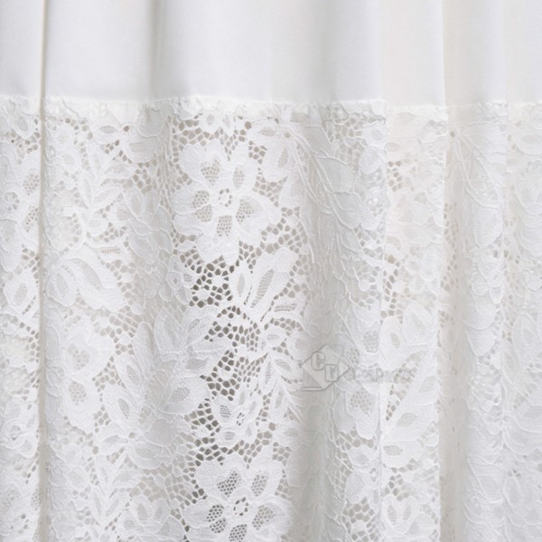 Cosdaddy White Pleated Lace Surplice Roman Catholic Liturgical Vestment Short Clergy Robe