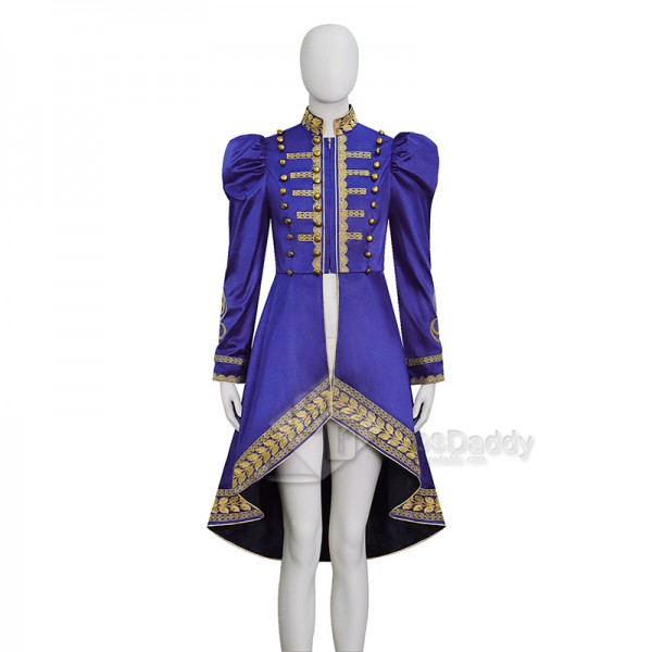 Cosdaddy Baroque Cosplay Costume Royal Military Tailcoat Performance Purple Dress