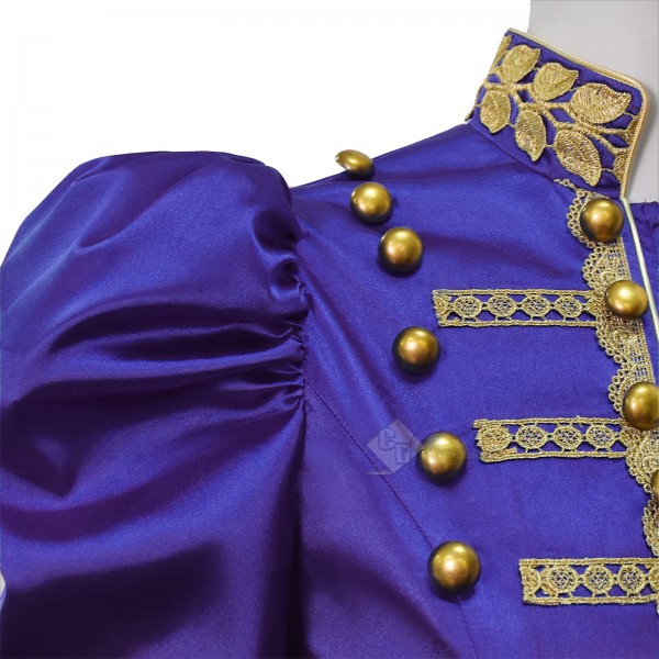 Cosdaddy Baroque Cosplay Costume Royal Military Tailcoat Performance Purple Dress