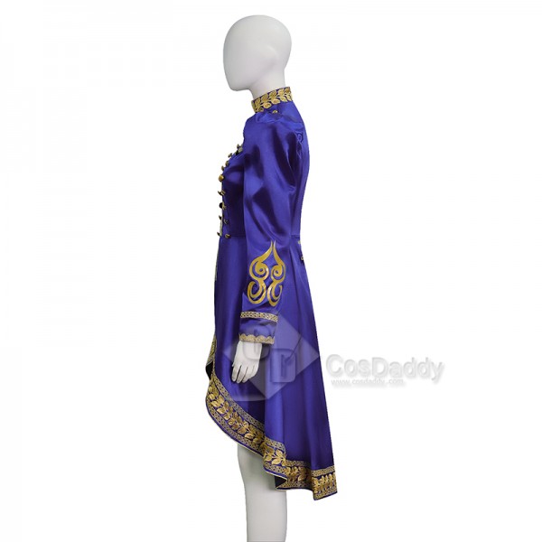 Cosdaddy Baroque Cosplay Costume Royal Military Tailcoat Performance Purple Dress
