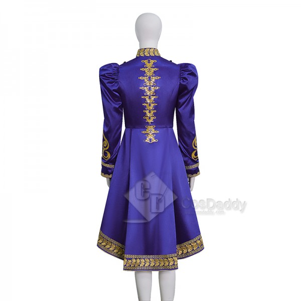 Cosdaddy Baroque Cosplay Costume Royal Military Tailcoat Performance Purple Dress