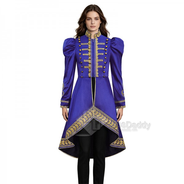 Cosdaddy Baroque Cosplay Costume Royal Military Tailcoat Performance Purple Dress