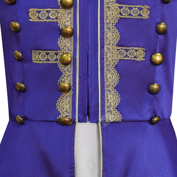 Cosdaddy Baroque Cosplay Costume Royal Military Tailcoat Performance Purple Dress