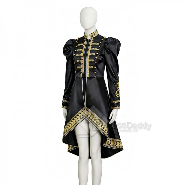 Cosdaddy Baroque Cosplay Costume Royal Military Tailcoat Performance Black Dress