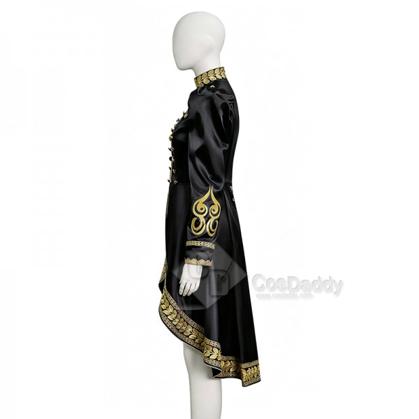 Cosdaddy Baroque Cosplay Costume Royal Military Tailcoat Performance Black Dress