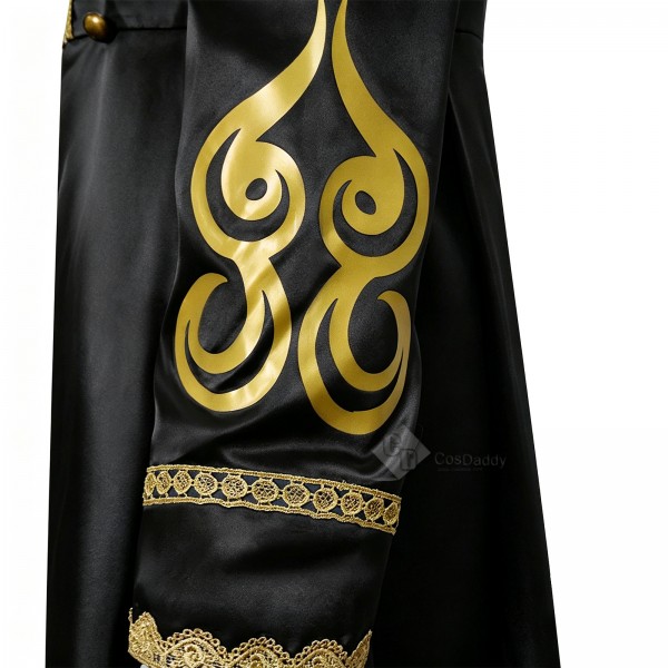 Cosdaddy Baroque Cosplay Costume Royal Military Tailcoat Performance Black Dress