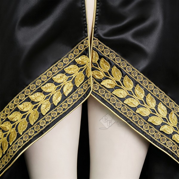 Cosdaddy Baroque Cosplay Costume Royal Military Tailcoat Performance Black Dress