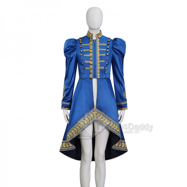 Cosdaddy Baroque Cosplay Costume Royal Military Tailcoat Performance Blue Dress