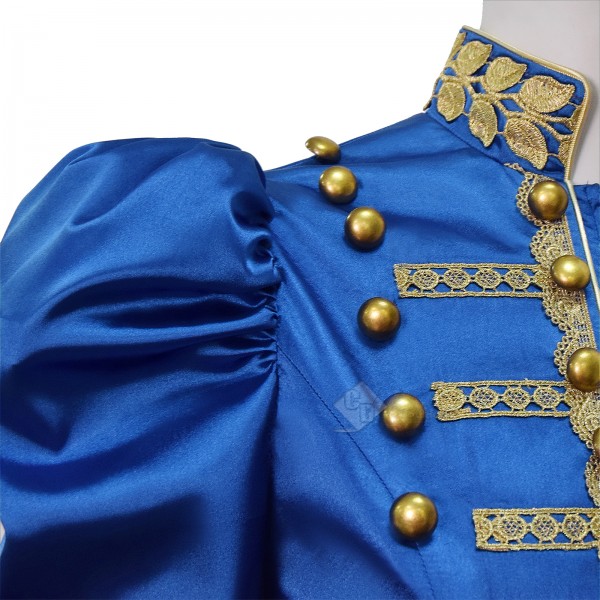 Cosdaddy Baroque Cosplay Costume Royal Military Tailcoat Performance Blue Dress