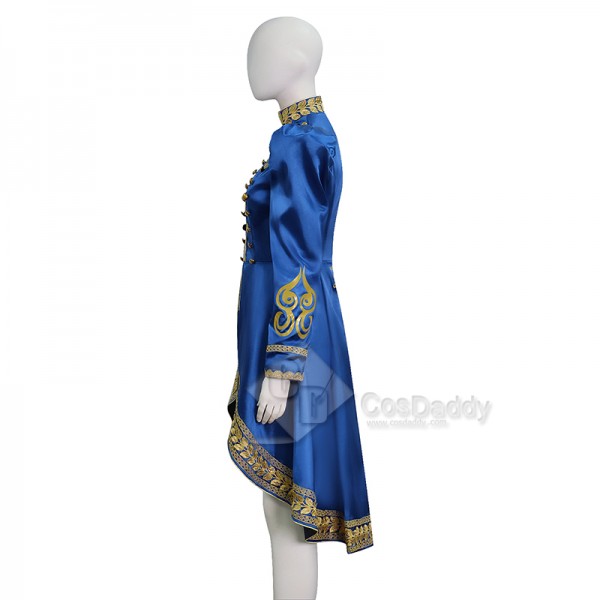 Cosdaddy Baroque Cosplay Costume Royal Military Tailcoat Performance Blue Dress