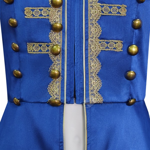 Cosdaddy Baroque Cosplay Costume Royal Military Tailcoat Performance Blue Dress