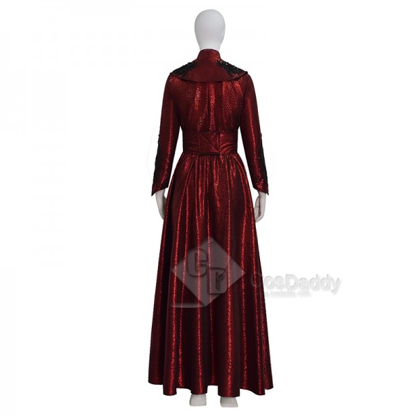 House of The Dragon Rhaenyra Targaryen Cosplay Costume Red Long Cape